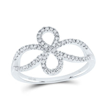 Load image into Gallery viewer, 10K White Gold Diamond Fashion Infinity Ring 1/4 Cttw - Splendid Jewellery