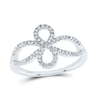 10K White Gold Diamond Fashion Infinity Ring 1/4 Cttw - Splendid Jewellery