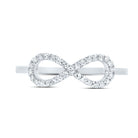 10K White Gold Diamond Fashion Infinity Ring 1/6 Cttw - Splendid Jewellery