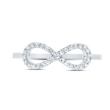 Load image into Gallery viewer, 10K White Gold Diamond Fashion Infinity Ring 1/6 Cttw - Splendid Jewellery