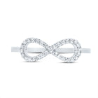 10K White Gold Diamond Fashion Infinity Ring 1/6 Cttw - Splendid Jewellery