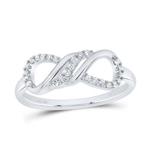 Load image into Gallery viewer, 10K White Gold Diamond Fashion Infinity Ring 1/6 Cttw - Splendid Jewellery