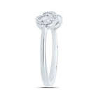 10K White Gold Diamond Fashion Infinity Ring 1/6 Cttw - Splendid Jewellery