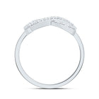 10K White Gold Diamond Fashion Infinity Ring 1/6 Cttw - Splendid Jewellery