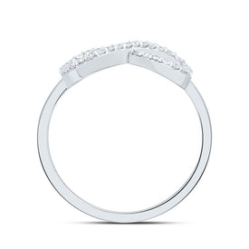 10K White Gold Diamond Fashion Infinity Ring 1/6 Cttw - Splendid Jewellery
