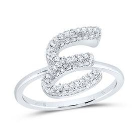 10K White Gold Diamond Fashion Initial 