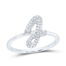 Load image into Gallery viewer, 10K White Gold Diamond Fashion Initial "J" Ring 1/4 Cttw - Splendid Jewellery