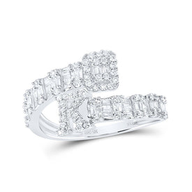 10K White Gold Diamond Fashion Initial 