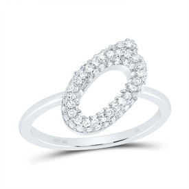 10K White Gold Diamond Fashion Initial 
