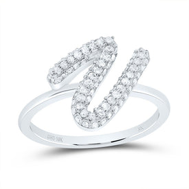 10K White Gold Diamond Fashion Initial 