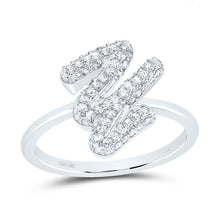Load image into Gallery viewer, 10K White Gold Diamond Fashion Initial "Y" Ring 3/8 Cttw - Splendid Jewellery