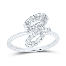Load image into Gallery viewer, 10K White Gold Diamond Fashion Initial "Z" Ring 3/8 Cttw - Splendid Jewellery