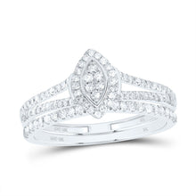 Load image into Gallery viewer, 10K White Gold Diamond Fashion Marquise Bridal Set 1/3 Cttw - Splendid Jewellery