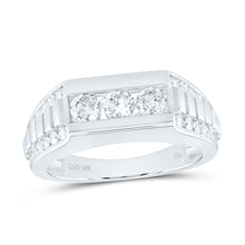 Load image into Gallery viewer, 10K White Gold Diamond Fashion Men's Ring 1 1/5 Cttw - Splendid Jewellery