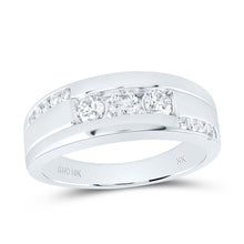 Load image into Gallery viewer, 10K White Gold Diamond Fashion Men's Ring 3/4 Cttw - Splendid Jewellery