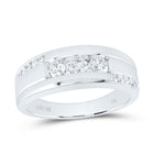10K White Gold Diamond Fashion Men's Ring 3/4 Cttw - Splendid Jewellery