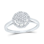 10K White Gold Diamond Fashion Nonagon Ring 1/5 Cttw - Splendid Jewellery
