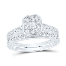 Load image into Gallery viewer, 10K White Gold Diamond Fashion Octagon Bridal Set 1/2 Cttw - Splendid Jewellery
