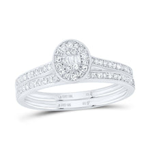 Load image into Gallery viewer, 10K White Gold Diamond Fashion Oval Bridal Set 1/3 Cttw - Splendid Jewellery