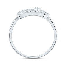 Load image into Gallery viewer, 10K White Gold Diamond Fashion Paper Clip Ring 1/6 Cttw - Splendid Jewellery
