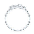 10K White Gold Diamond Fashion Paper Clip Ring 1/6 Cttw - Splendid Jewellery