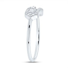 10K White Gold Diamond Fashion Paper Clip Ring 1/6 Cttw - Splendid Jewellery