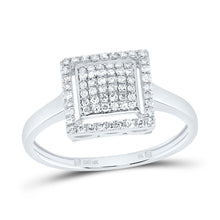 Load image into Gallery viewer, 10K White Gold Diamond Fashion Square Ring 1/4 Cttw - Splendid Jewellery