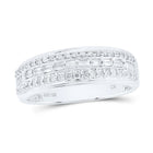 10K White Gold Diamond Fashion Trio Ring Set 1 3/4 Cttw - Splendid Jewellery