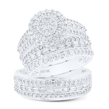Load image into Gallery viewer, 10K White Gold Diamond Fashion Trio Ring Set 1 3/4 Cttw - Splendid Jewellery