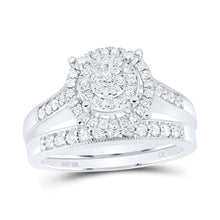 Load image into Gallery viewer, 10K White Gold Diamond Fashion Trio Ring Set 1 Cttw - Splendid Jewellery