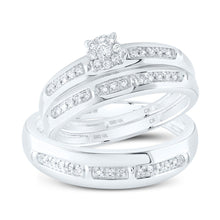 Load image into Gallery viewer, 10K White Gold Diamond Fashion Trio Ring Set 1/4 Cttw - Splendid Jewellery