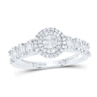 10K White Gold Diamond Fashion Women's Ring 1/2 Cttw - Splendid Jewellery
