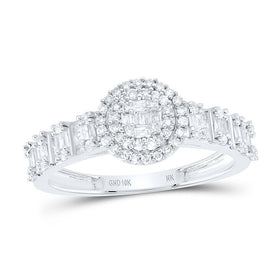 10K White Gold Diamond Fashion Women's Ring 1/2 Cttw - Splendid Jewellery