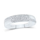 10K White Gold Diamond Flower Trio Ring Set 1/2 Cttw - Splendid Jewellery