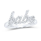 10K White Gold Diamond Gift Babe Ring 1/4 Cttw - Splendid Jewellery