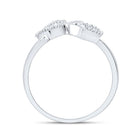 10K White Gold Diamond Gift Butterfly Heart Ring 1/10 Cttw - Splendid Jewellery