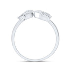 10K White Gold Diamond Gift Butterfly Heart Ring 1/10 Cttw - Splendid Jewellery