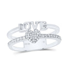 10K White Gold Diamond Gift Heart Love Ring 1/5 Cttw - Splendid Jewellery