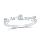 10K White Gold Diamond Gift Heart Ring 1/10 Cttw - Splendid Jewellery