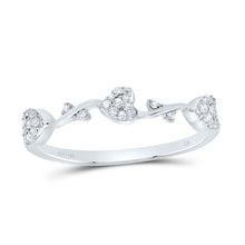 Load image into Gallery viewer, 10K White Gold Diamond Gift Heart Ring 1/10 Cttw - Splendid Jewellery