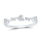 10K White Gold Diamond Gift Heart Ring 1/10 Cttw - Splendid Jewellery