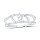 10K White Gold Diamond Gift Heart Ring 1/4 Cttw - Splendid Jewellery