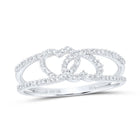 10K White Gold Diamond Gift Heart Ring 1/4 Cttw - Splendid Jewellery