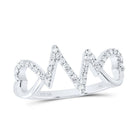 10K White Gold Diamond Gift Heart Ring 1/5 Cttw - Splendid Jewellery