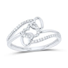 10K White Gold Diamond Gift Heart Ring 1/6 Cttw - Splendid Jewellery