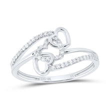 Load image into Gallery viewer, 10K White Gold Diamond Gift Heart Ring 1/6 Cttw - Splendid Jewellery