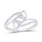 10K White Gold Diamond Gift Heart Ring 1/6 Cttw - Splendid Jewellery