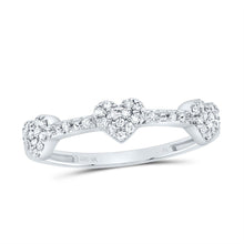 Load image into Gallery viewer, 10K White Gold Diamond Gift Heart Ring 1/6 Cttw - Splendid Jewellery