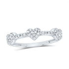 10K White Gold Diamond Gift Heart Ring 1/6 Cttw - Splendid Jewellery