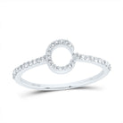 10K White Gold Diamond Gift Initial "C" Ring 1/6 Cttw - Splendid Jewellery